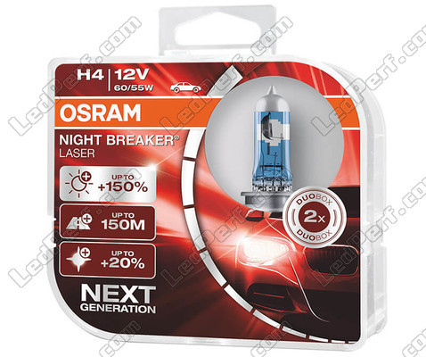 Pack of 2 Bulbs H4 Osram Night Breaker Laser + 150% - 64193NL-HCB